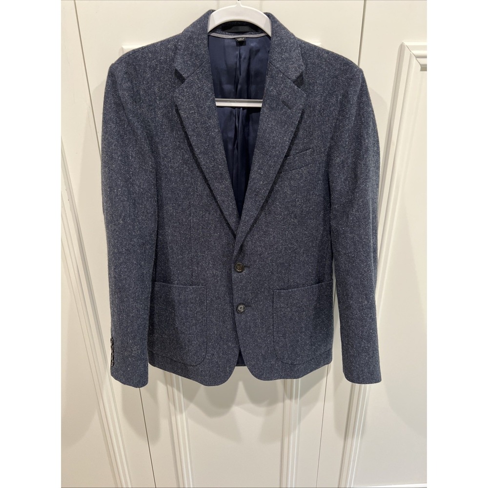 J Crew Ludlow Wool Blend Blazer Size 34S Slim Navy Moon British Cloth